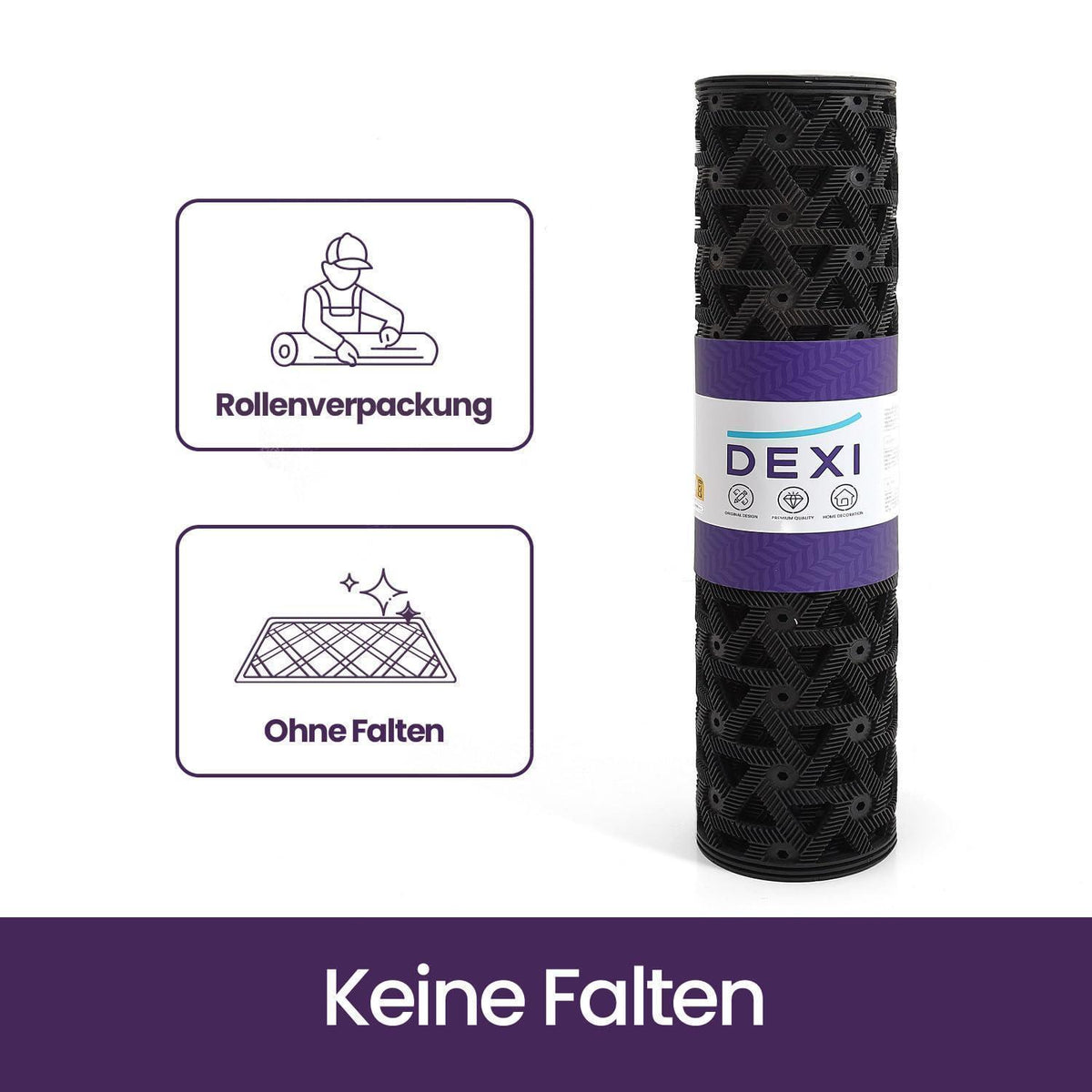 Fußmatte Outdoor rutschfest 81 x 122 cm Schwarz