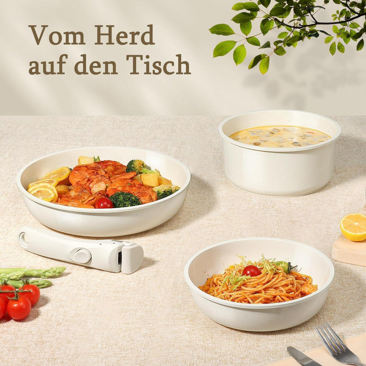 15-teiliges Granit-Kochgeschirr Set mit Antihaftbeschichtung