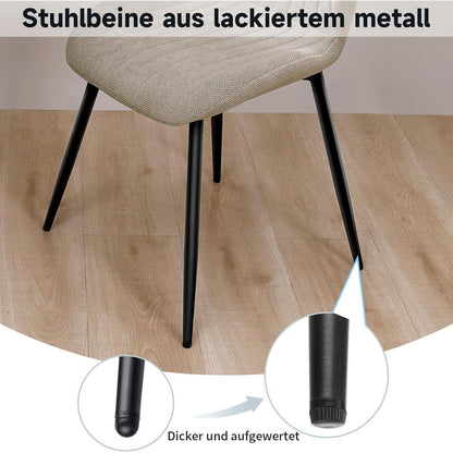 Esszimmergruppe mit Esstisch (140x80cm) & 6 Stühlen – Modern & Komfortabel