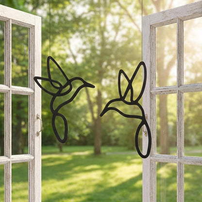 Lineart Vogel Deko Set | Moderne Wand & Fensterbild