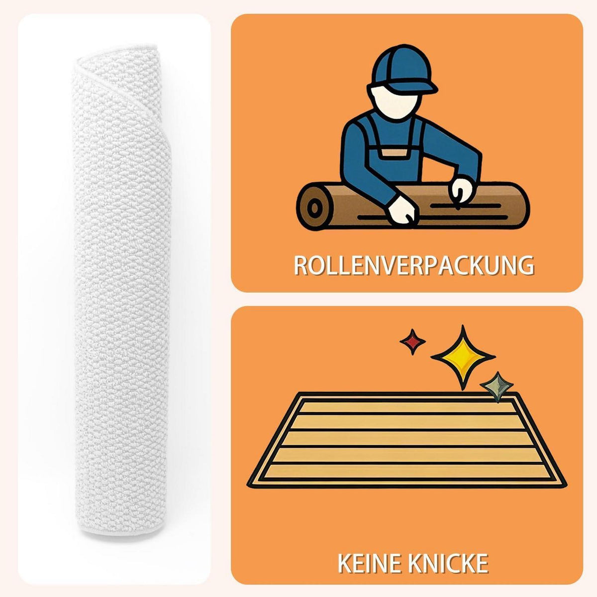 Halbrund Fußmatte 70x100 – Rutschfest & Waschbar für Innen & Außen