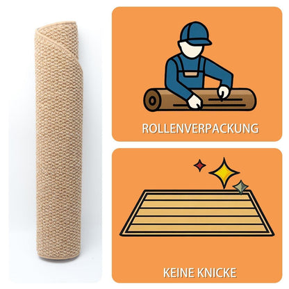 Schmutzfangmatte Halbrund Braun 50x80 – Rutschfest & Waschbar