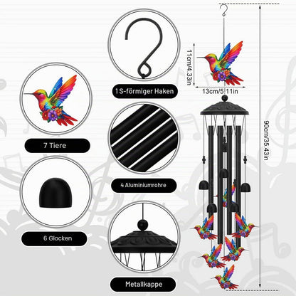Kolibri Windspiel – Metall Deko für Garten & Terrasse