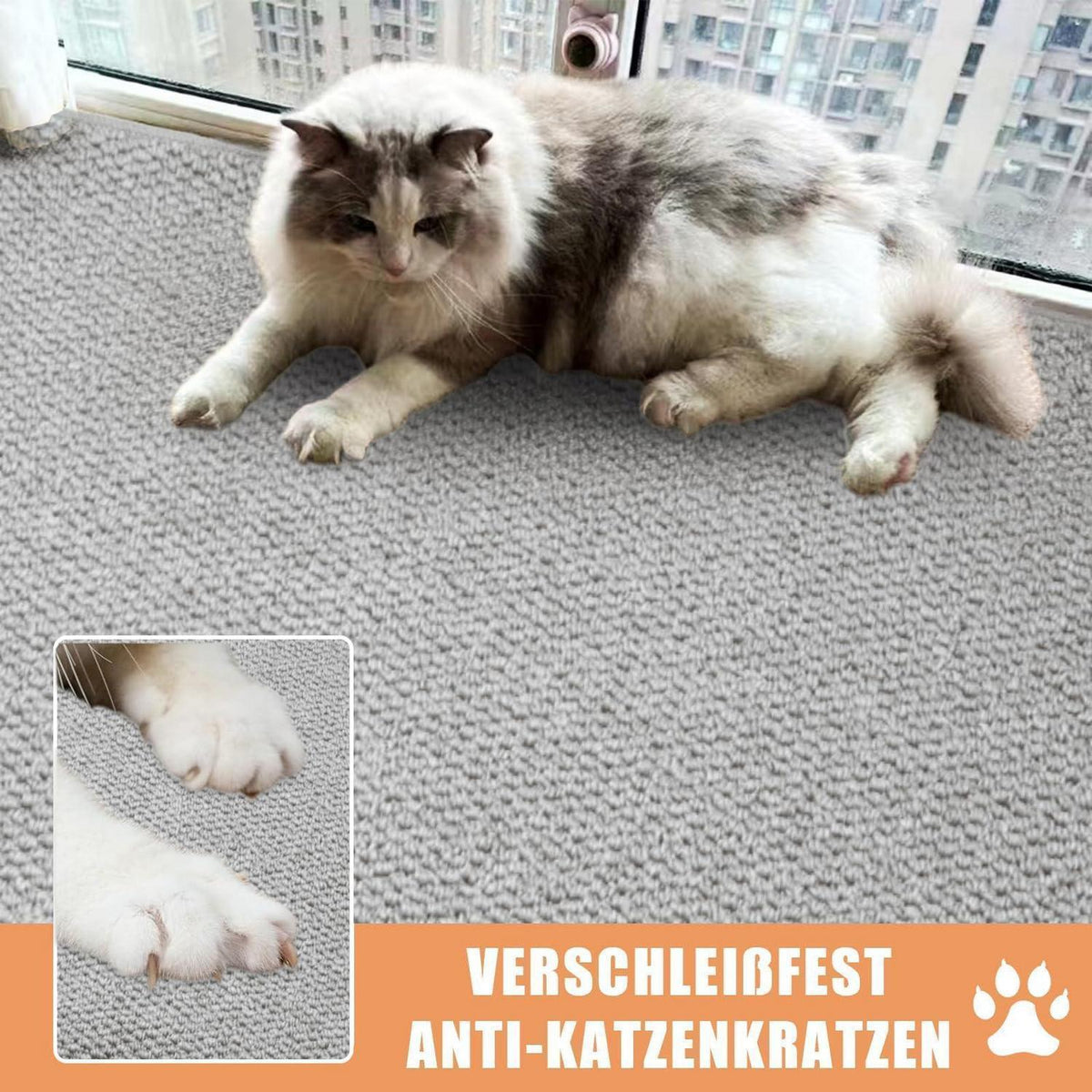 Schmutzfangmatte Grau 60x90 – Rutschfest & Waschbar