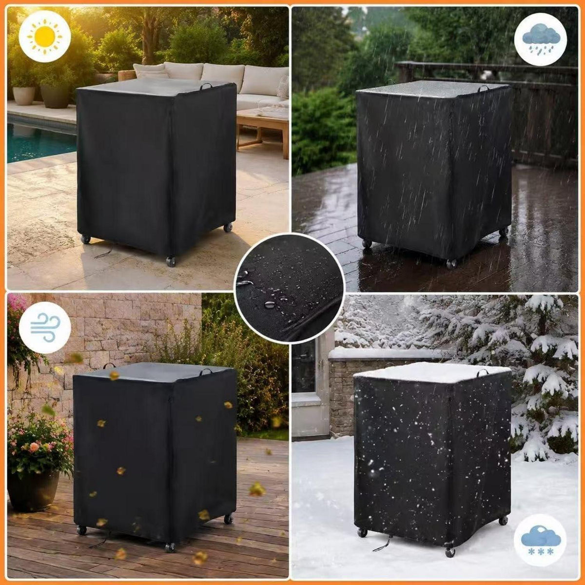 Pizzaofen Abdeckung wasserdicht für Cozze 73x64x109cm