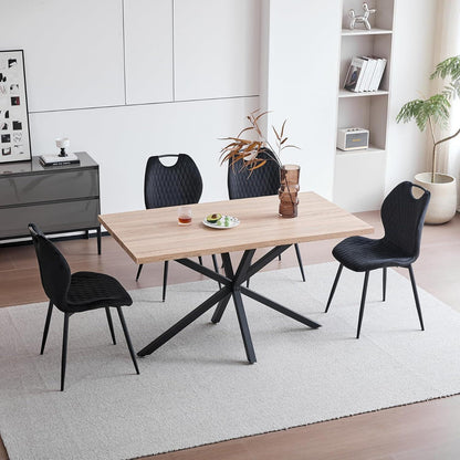 2er-Set Esszimmerstühle Schwarz – Polsterstuhl für Küche & Wohnzimmer