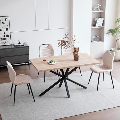 6 Esszimmerstühle Beige – Polsterstuhl Set für Küche & Wohnzimmer