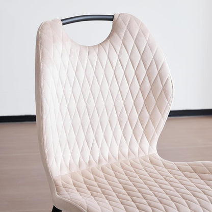 6 Esszimmerstühle Beige – Polsterstuhl Set für Küche & Wohnzimmer