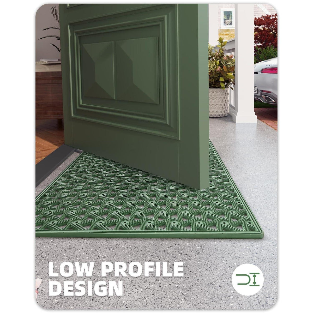 Fußmatte Grün 81x122 cm – Robust & Drainage für Draußen