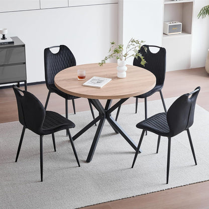 6 Esszimmerstühle Set Schwarz – Polsterstühle für Küche & Wohnzimmer