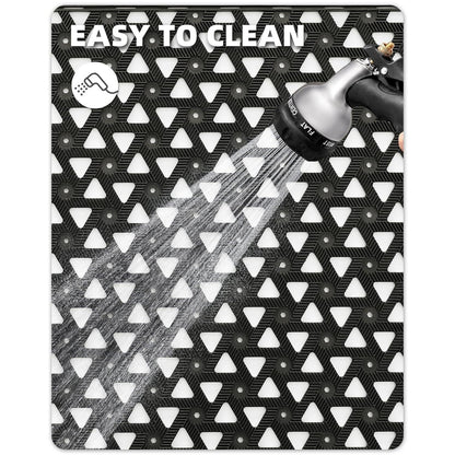 Fußmatte Schwarz 81x122 cm – Robust & Drainage für Draußen