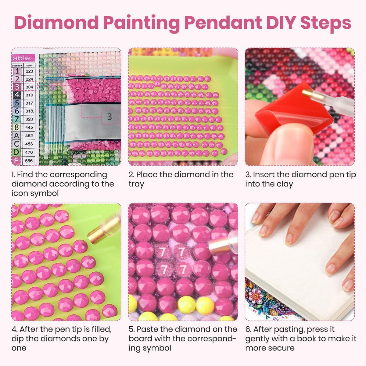 Diamant Painting Anhänger Hahn – DIY Fensterbild mit Kette