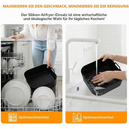 Silikonform für Heißluftfritteuse – 2er Set, 24 cm