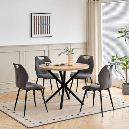 Gepolsterte Esszimmerstühle Set 8 – Grau, Skandinavisch