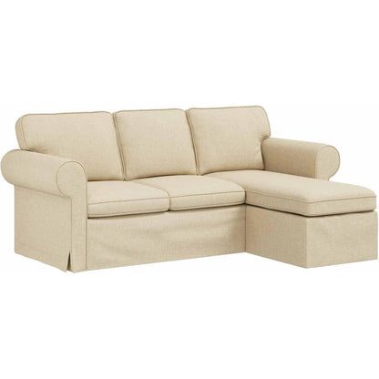 Ecksofa L-Form Creme 160 cm – Modernes Wohnzimmer Sofa