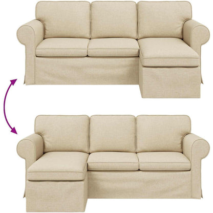 Ecksofa L-Form Creme 160 cm – Modernes Wohnzimmer Sofa
