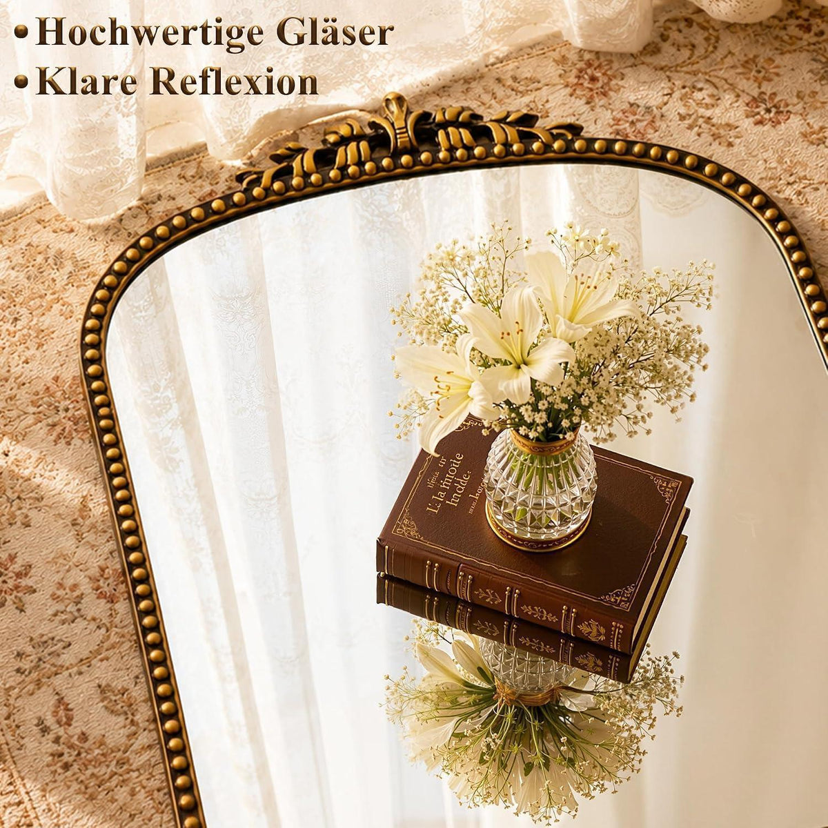 Großer Ganzkörperspiegel mit Goldrahmen – 175x70 cm