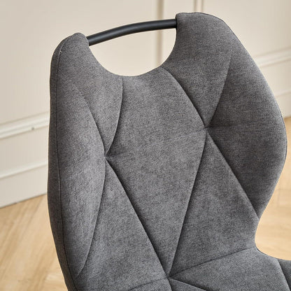 Gepolsterte Esszimmerstühle Set 6 – Grau, Skandinavisch