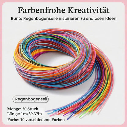 Scoubidou Bänder Set 85tlg. zum Basteln & Schlüsselanhänger