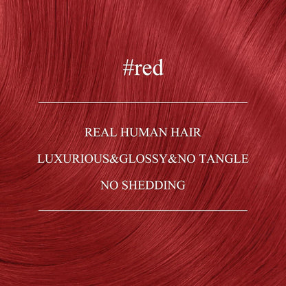 Rote Echthaar Nanoring Extensions 60cm – Remy Haarverlängerung