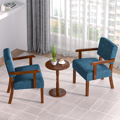 Loungesessel Set 2 Sessel & 1 Tisch, Blau, Bequem & Modern