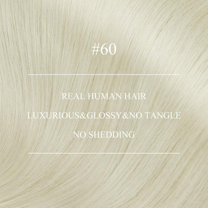Echthaar Nano Ring Extensions Platinblond 70cm Gerade