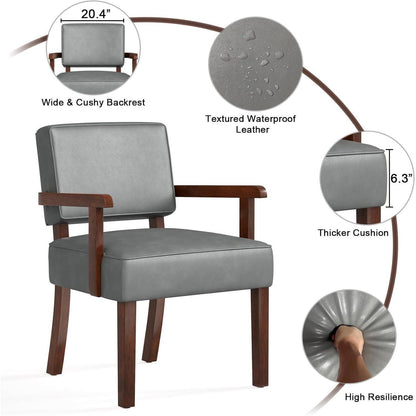 Retro Loungesessel Grau mit Fußhocker – Bequemer Lesesessel