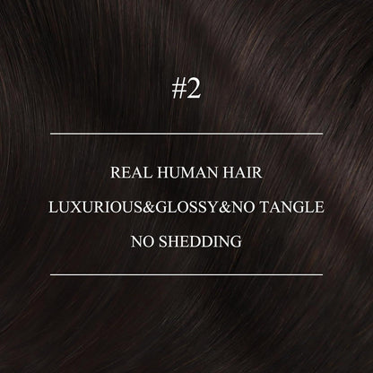 Dunkelbraune Nano Ring Extensions Echthaar 65cm
