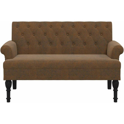 2-Sitzer Sofa Retro-Stil Braun – Loveseat für Wohnzimmer