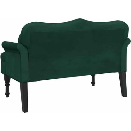 2-Sitzer Samtsofa Dunkelgrün – Modernes Polstersofa für Wohnzimmer
