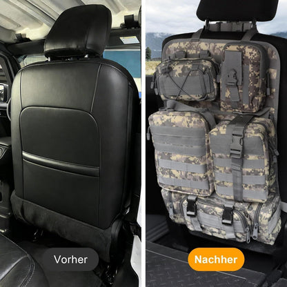 Taktischer Autositz-Organizer mit Molle-Taschen (5x abnehmbar)
