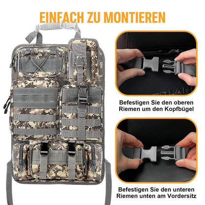 Taktischer Autositz-Organizer mit Molle-Taschen (5x abnehmbar)