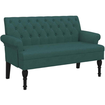 Retro 2-Sitzer Sofa Dunkelgrün – Bequeme Loveseat für Wohnzimmer