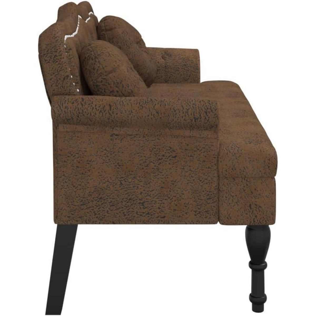 2-Sitzer Samtsofa Loveseat Braun – Modernes Polstersofa
