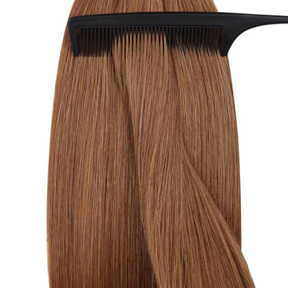 Echthaar Nano Ring Extensions Kupfer 60cm – Remy Haarverlängerung
