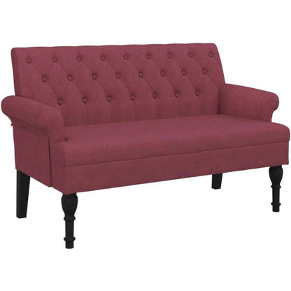 2-Sitzer Sitzbank Sofa Retro-Stil Weinrot 120x62x75,5 cm