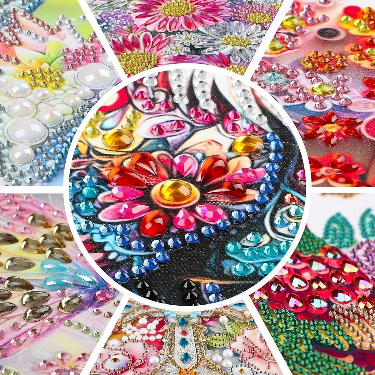 Diamant Painting Anhänger Vogel Blume – DIY Fensterbild Set