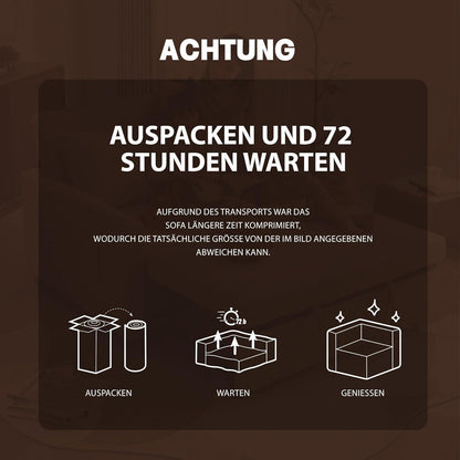Schlafsofa 2-Sitzer Cordstoff – Ausziehbbares Bett mit Verstelllehne