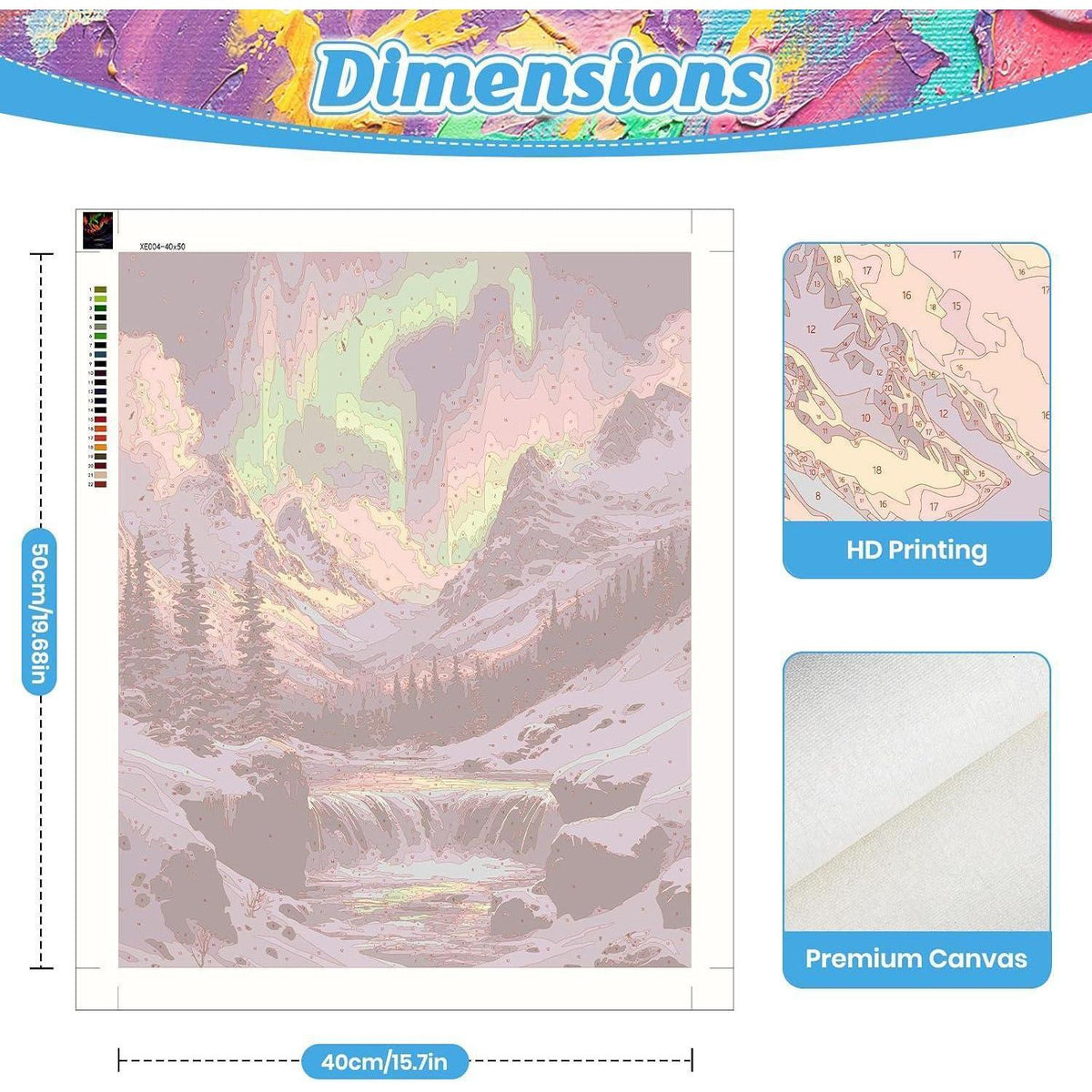 Malen nach Zahlen Aurora - 40x50cm DIY Ölgemälde Set