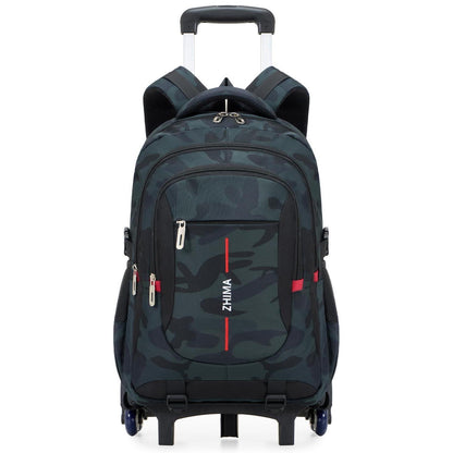 Schultrolley Rucksack Jungen Tarnmuster Abnehmbar 15,6" Laptopfach