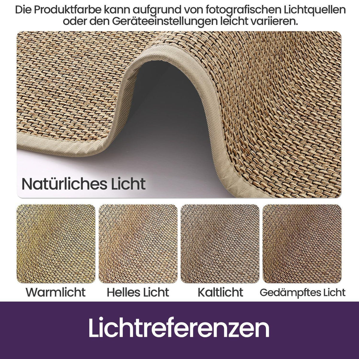 Fußmatte Innen rutschfest 120 x 180 cm, Beige