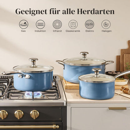 6-teiliges Keramik Topfset für Induktion & alle Herde