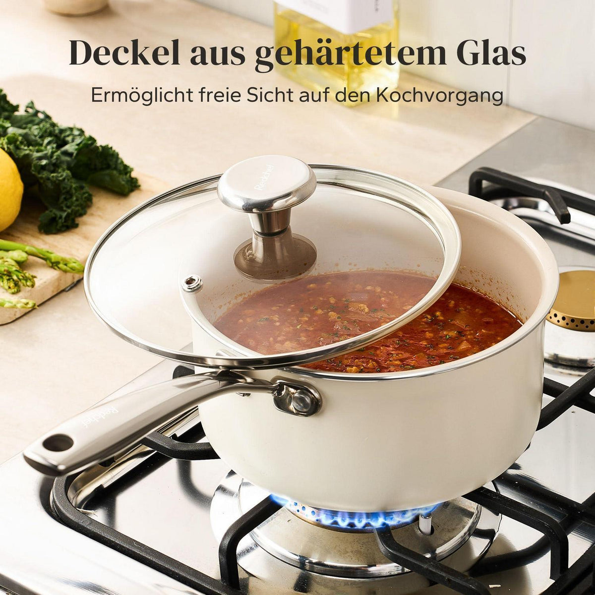 6-teiliges Keramik Topfset Induktion – Beige