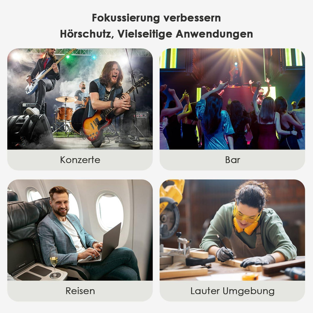 Schlaf-Ohrstöpsel mit Geräuschreduzierung & 4 Größen