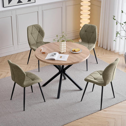 6er-Set Esszimmerstühle Grün, Modern & Gepolstert