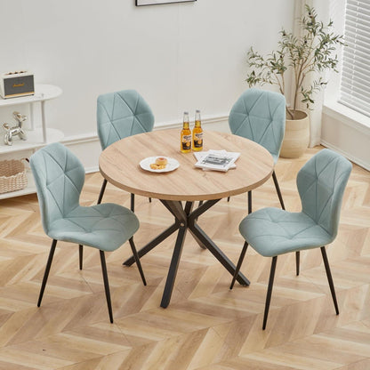 6 Esszimmerstühle Mintgrün, Modern & Gepolstert