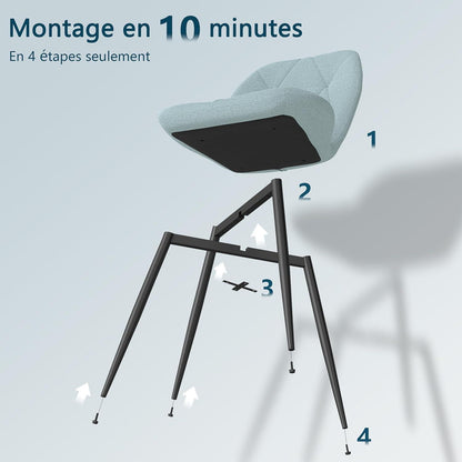 6 Esszimmerstühle Mintgrün, Modern & Gepolstert
