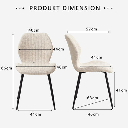 6er Set Esszimmerstühle Modern Beige Streifenmuster