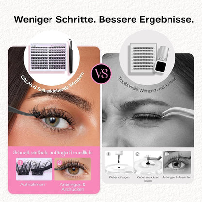 Selbstklebende Wimpern Extensions D Curl Wispy – Wiederverwendbar & Ohne Kleber
