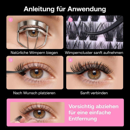 Selbstklebende Wimpern Extensions 216 Pcs D Curl Wispy